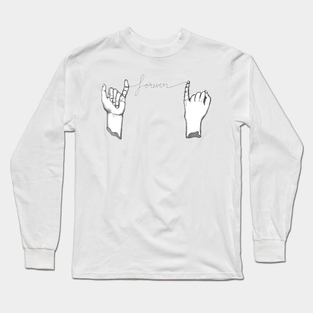 Forever Hands Long Sleeve T-Shirt by Minervalus-Art